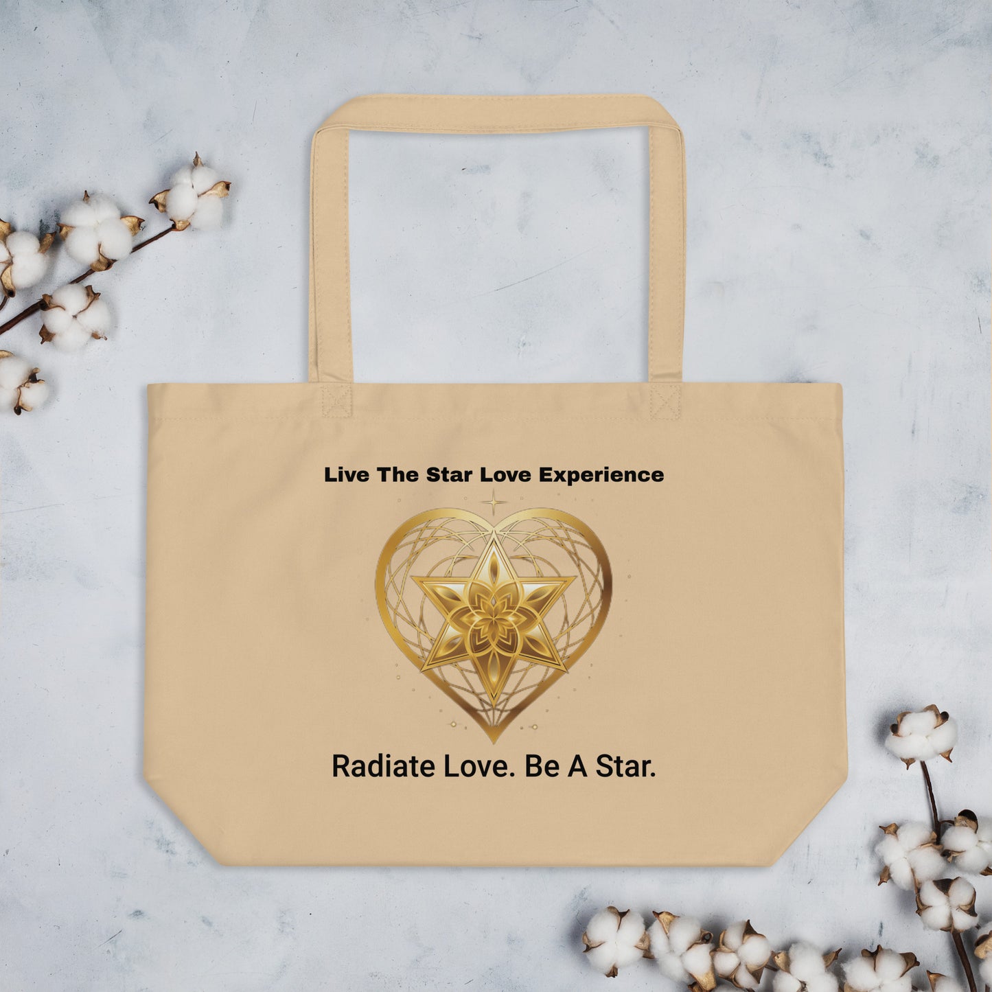 Large organic tote bag