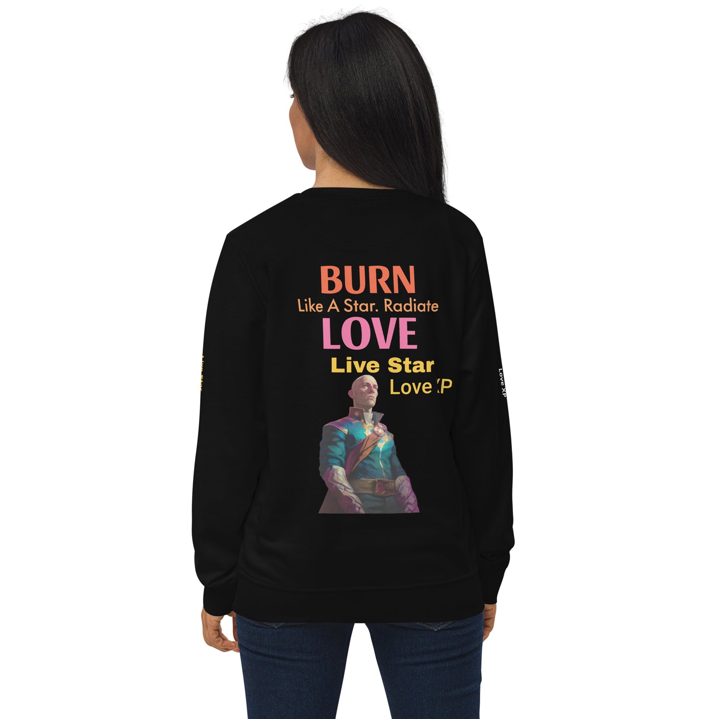 Star Love Heroes Unisex organic sweatshirt